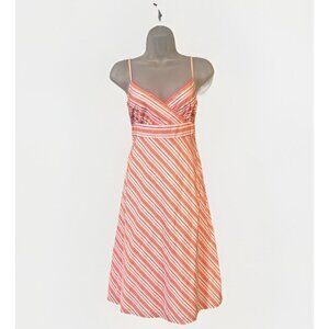 J.Crew Striped Empire Waist Sundress Womens Size 4 Spaghetti Strap Y2K Beach